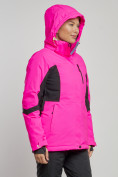 Купить Горнолыжная куртка женская зимняя розового цвета 3105R, фото 2
