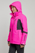Купить Горнолыжная куртка женская зимняя розового цвета 3105R, фото 3