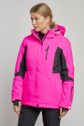 Купить Горнолыжная куртка женская зимняя розового цвета 3105R, фото 5
