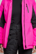 Купить Горнолыжная куртка женская зимняя розового цвета 3105R, фото 8