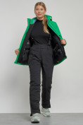 Купить Горнолыжная куртка женская зимняя зеленого цвета 3105Z, фото 10