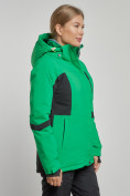 Купить Горнолыжная куртка женская зимняя зеленого цвета 3105Z, фото 2