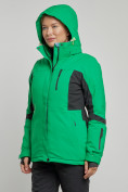 Купить Горнолыжная куртка женская зимняя зеленого цвета 3105Z, фото 4