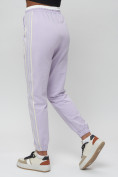 Купить Джоггеры спортивные трикотажные женские фиолетового цвета 311F, фото 10