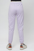 Купить Джоггеры спортивные трикотажные женские фиолетового цвета 311F, фото 11