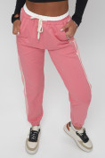 Купить Джоггеры спортивные трикотажные женские розового цвета 311R, фото 19