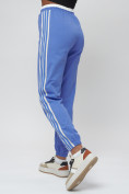 Купить Джоггеры спортивные трикотажные женские синего цвета 311S, фото 8