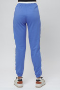 Купить Джоггеры спортивные трикотажные женские синего цвета 311S, фото 9