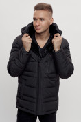 Купить Куртка классическая с мехом мужская черного цвета 3166Ch, фото 11