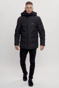 Купить Куртка классическая с мехом мужская черного цвета 3166Ch
