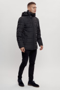 Купить Куртка классическая с мехом мужская черного цвета 3166Ch, фото 6