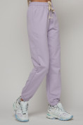 Купить Джоггеры спортивные женские большого размера фиолетового цвета 316F, фото 12