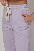 Купить Джоггеры спортивные женские большого размера фиолетового цвета 316F, фото 16