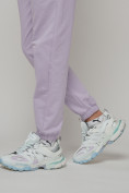 Купить Джоггеры спортивные женские большого размера фиолетового цвета 316F, фото 14