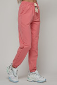 Купить Джоггеры спортивные женские большого размера розового цвета 316R, фото 15