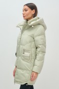 Купить Куртка зимняя женская с капюшоном модная салатового цвета 3193Sl, фото 12