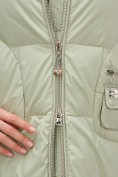 Купить Куртка зимняя женская с капюшоном модная салатового цвета 3193Sl, фото 17