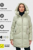Купить Куртка зимняя женская с капюшоном модная салатового цвета 3193Sl, фото 5