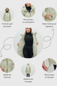 Купить Куртка зимняя женская с капюшоном модная салатового цвета 3193Sl, фото 7