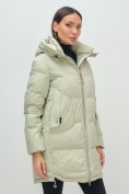 Купить Куртка зимняя женская с капюшоном модная салатового цвета 3193Sl, фото 11