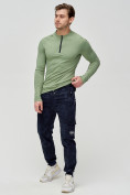 Купить Трикотажные брюки мужские темно-синего цвета 3201TS