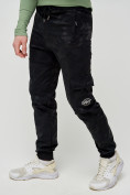Купить Трикотажные брюки мужские черного цвета 3201Ch, фото 5