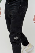 Купить Трикотажные брюки мужские черного цвета 3201Ch, фото 6
