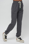 Купить Джоггеры спортивные трикотажные женские большого размера серого цвета 320Sr, фото 11