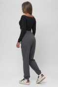 Купить Джоггеры спортивные трикотажные женские большого размера серого цвета 320Sr, фото 3