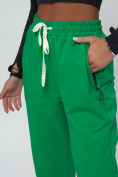 Купить Джоггеры спортивные трикотажные женские большого размера зеленого цвета 320Z, фото 11