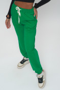 Купить Джоггеры спортивные трикотажные женские большого размера зеленого цвета 320Z, фото 13
