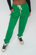 Купить Джоггеры спортивные трикотажные женские большого размера зеленого цвета 320Z, фото 14