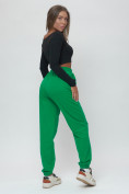 Купить Джоггеры спортивные трикотажные женские большого размера зеленого цвета 320Z, фото 5
