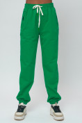 Купить Джоггеры спортивные трикотажные женские большого размера зеленого цвета 320Z, фото 6