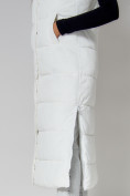 Купить Жилет женский утепленный с капюшоном белого цвета 3305Bl, фото 12