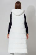 Купить Жилет женский утепленный с капюшоном белого цвета 3305Bl, фото 13