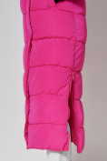 Купить Жилет женский утепленный с капюшоном розового цвета 3305R, фото 6