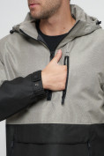 Купить Куртка-анорак спортивная мужская бежевого цвета 3307B, фото 11