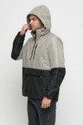 Купить Куртка-анорак спортивная мужская бежевого цвета 3307B, фото 15