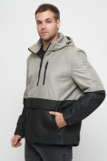 Купить Куртка-анорак спортивная мужская бежевого цвета 3307B, фото 7