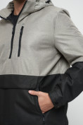 Купить Куртка-анорак спортивная мужская бежевого цвета 3307B, фото 9