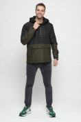 Купить Куртка-анорак спортивная мужская черного цвета 3307Ch, фото 3