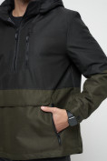 Купить Куртка-анорак спортивная мужская черного цвета 3307Ch, фото 9