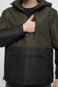Купить Куртка-анорак спортивная мужская цвета хаки 3307Kh, фото 10