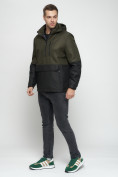 Купить Куртка-анорак спортивная мужская цвета хаки 3307Kh, фото 2