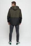 Купить Куртка-анорак спортивная мужская цвета хаки 3307Kh, фото 4