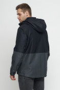 Купить Куртка-анорак спортивная мужская темно-синего цвета 3307TS, фото 17