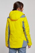 Купить Горнолыжная куртка женская зимняя желтого цвета 3310J, фото 4