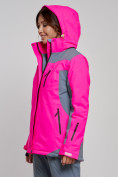 Купить Горнолыжная куртка женская зимняя розового цвета 3310R, фото 2