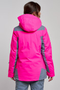Купить Горнолыжная куртка женская зимняя розового цвета 3310R, фото 7